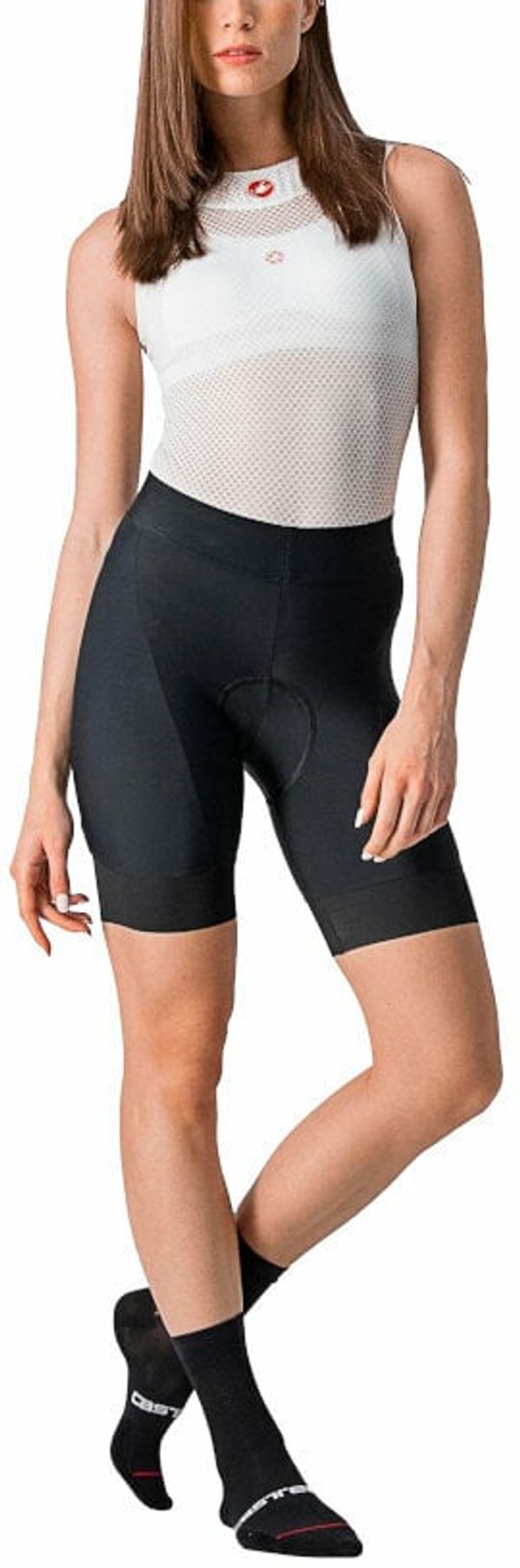 Castelli Castelli Prima W Short Black/Hibiscus XL Kolesarske hlače