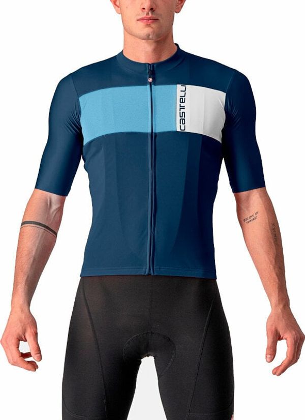 Castelli Castelli Prologo 7 Jersey Jersey Belgian Blue/Drive Blue-Silver Gray 2XL