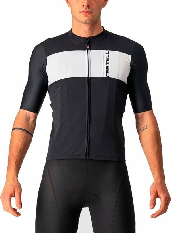 Castelli Castelli Prologo 7 Jersey Jersey Light Black/Silver Gray-Ivory XL