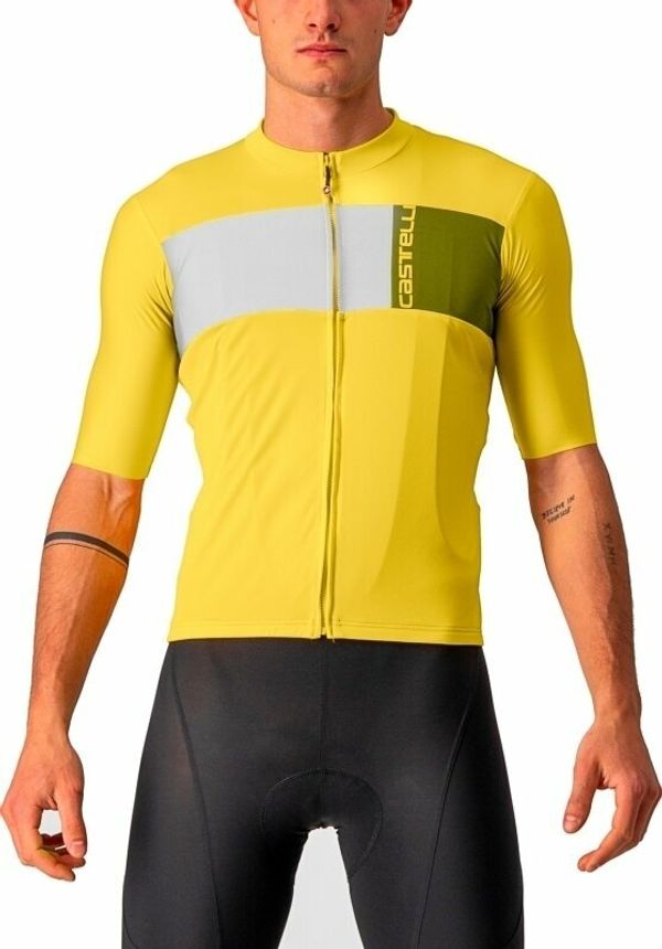 Castelli Castelli Prologo 7 Jersey Jersey Passion Fruit/Ivory-Avocado Green 2XL