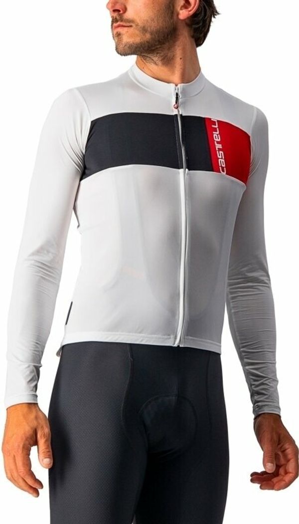 Castelli Castelli Prologo 7 Long Sleeve Jersey Jersey Ivory/Light Black-Red 2XL