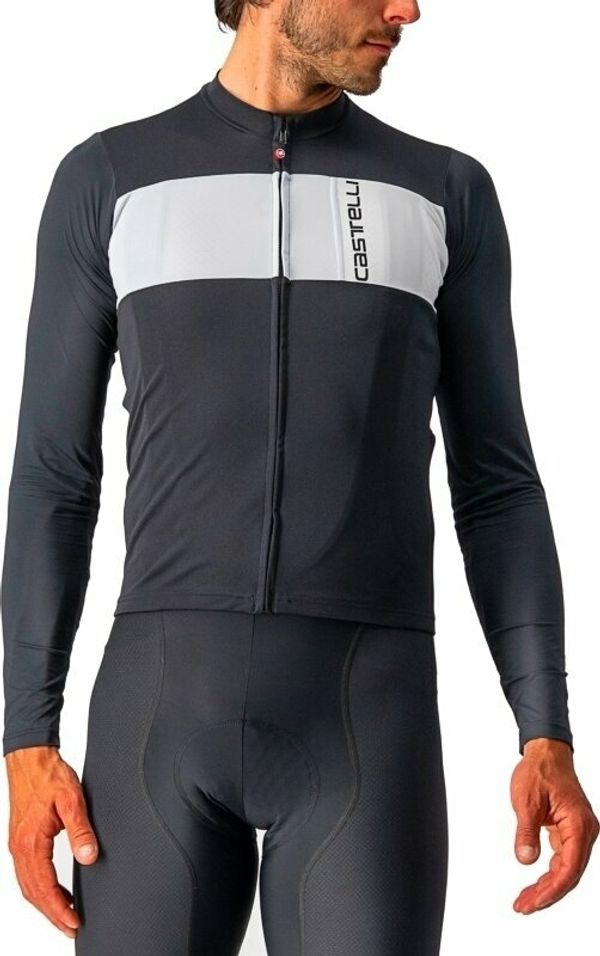 Castelli Castelli Prologo 7 Long Sleeve Jersey Jersey Light Black/Silver Gray-Ivory 2XL