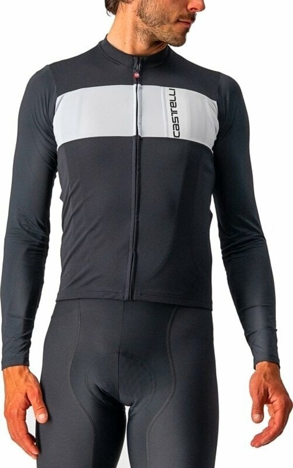 Castelli Castelli Prologo 7 Long Sleeve Jersey Jersey Light Black/Silver Gray-Ivory L