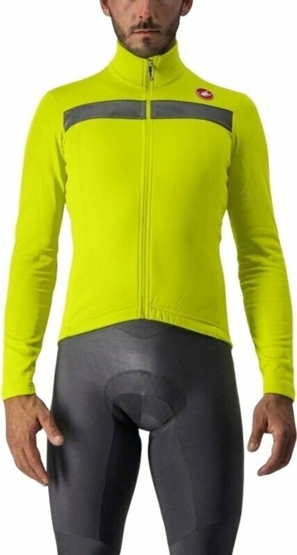 Castelli Castelli Puro 3 Jersey FZ Jersey Electric Lime/Silver Reflex L