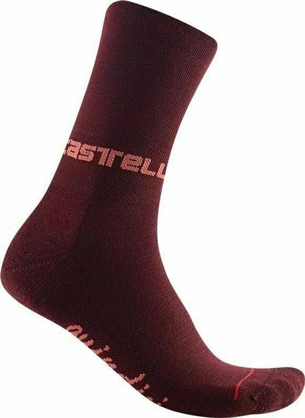 Castelli Castelli Quindici Soft Merino W Sock Bordeaux S/M Kolesarske nogavice