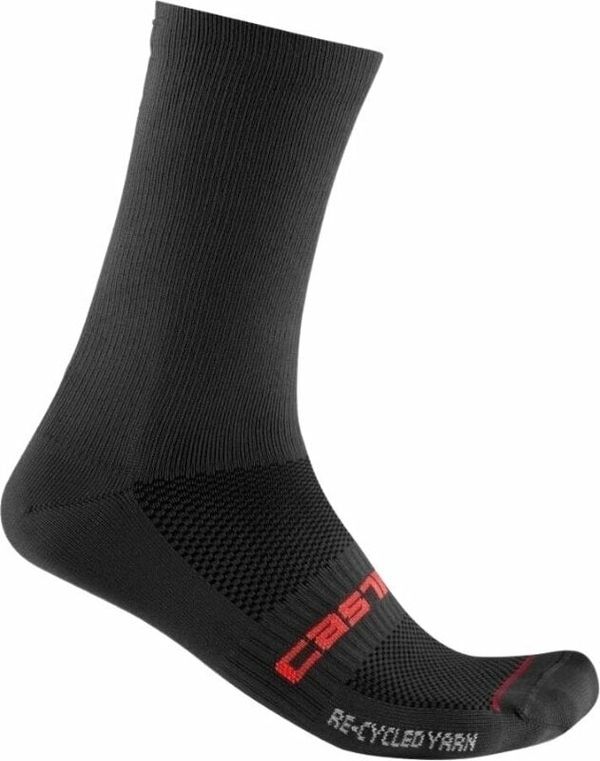 Castelli Castelli Re-Cycle Thermal 18 Sock Black S/M Kolesarske nogavice