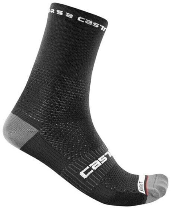 Castelli Castelli Rosso Corsa Pro 15 Sock Black 2XL Kolesarske nogavice