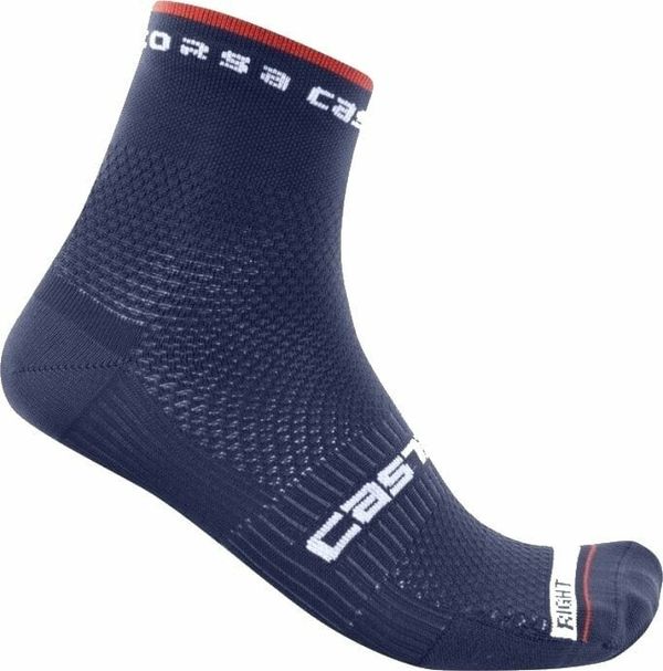 Castelli Castelli Rosso Corsa Pro 9 Sock Belgian Blue S/M Kolesarske nogavice