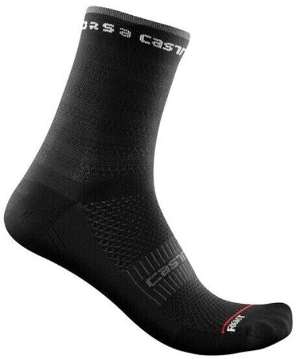 Castelli Castelli Rosso Corsa W 11 Sock Black L/XL Kolesarske nogavice