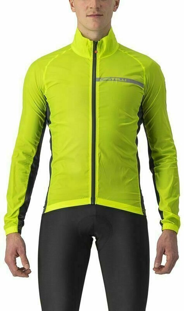 Castelli Castelli Squadra Stretch Jacket Electric Lime/Dark Gray 3XL Jakna