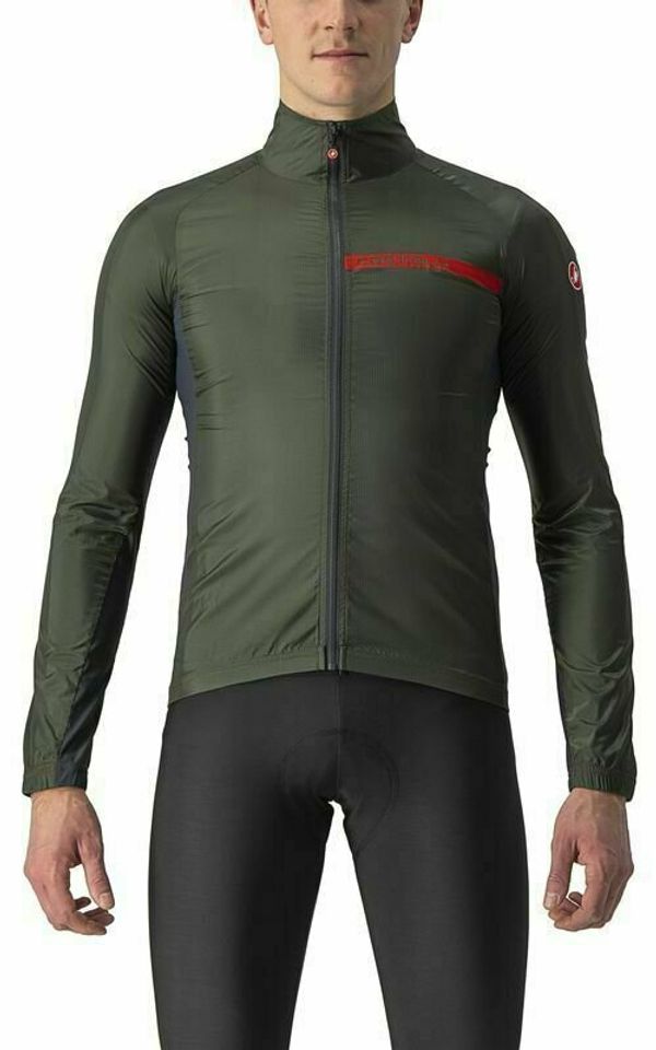 Castelli Castelli Squadra Stretch Jacket Military Green/Dark Gray 2XL Jakna