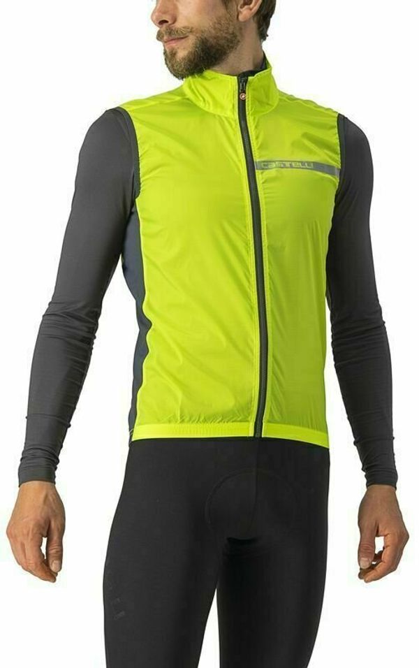 Castelli Castelli Squadra Stretch Vest Electric Lime/Dark Gray XL Telovnik