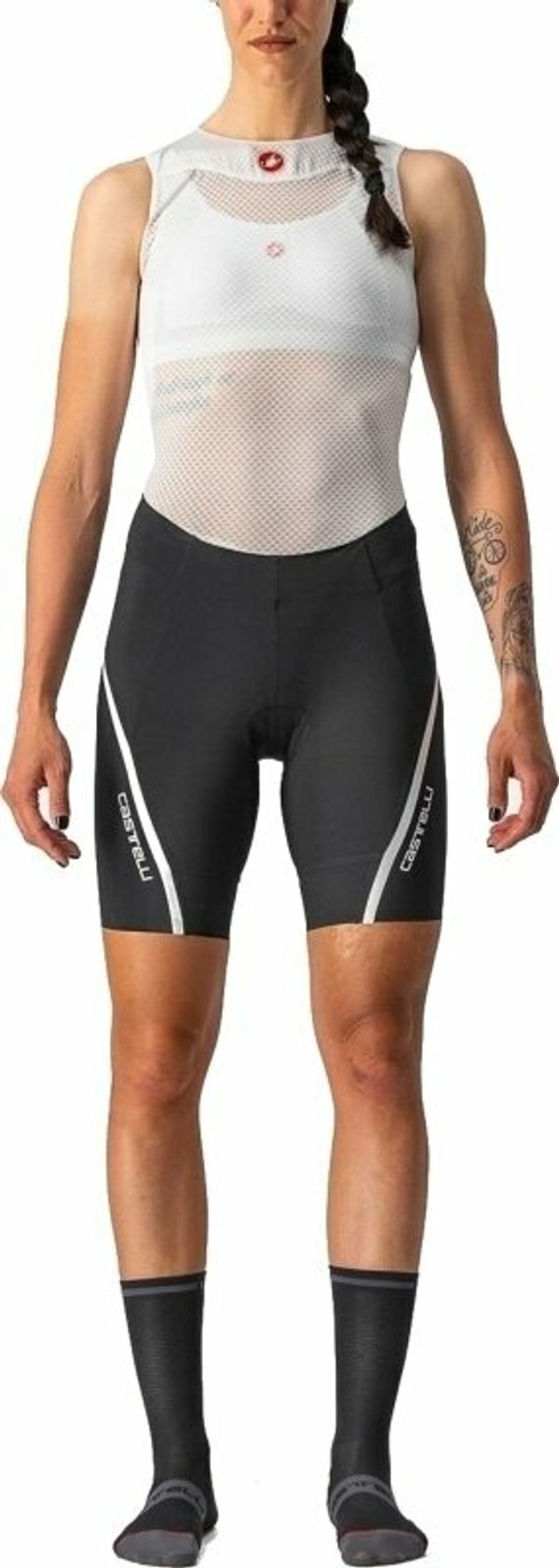 Castelli Castelli Velocissima 3 W Black/Silver L Kolesarske hlače