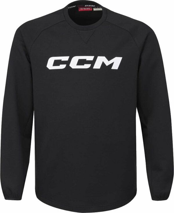 CCM CCM Locker Room Fleece Crew SR Black S SR Hokejski pulover