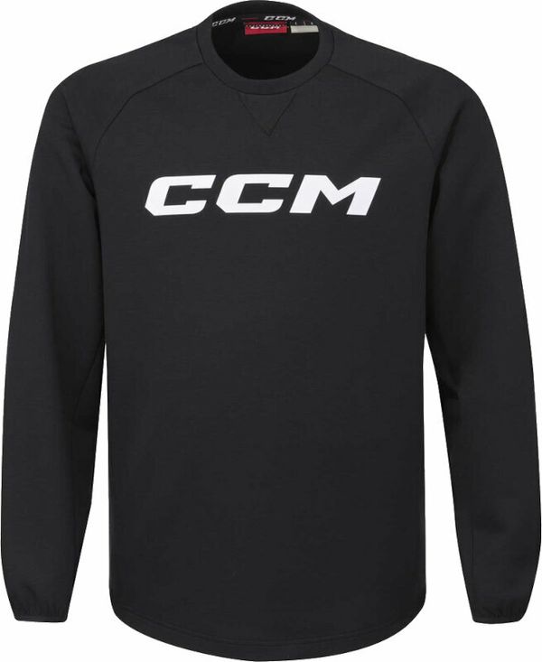 CCM CCM Locker Room Fleece Crew SR Black XS SR Hokejski pulover