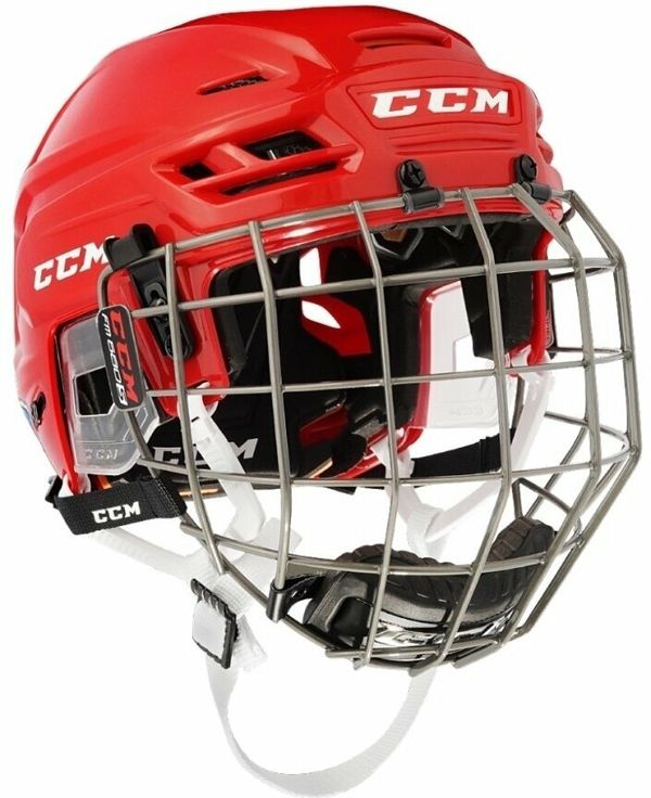 CCM CCM Tacks 210 Combo SR Rdeča M Hokejska čelada