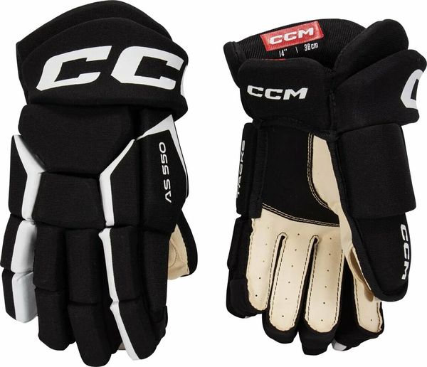 CCM CCM Tacks AS 550 JR 10 Black/White Hokejske rokavice