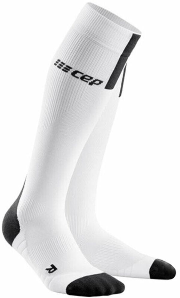 CEP CEP WP40BX Compression Tall Socks 3.0 White-Dark Grey II Tekaške nogavice