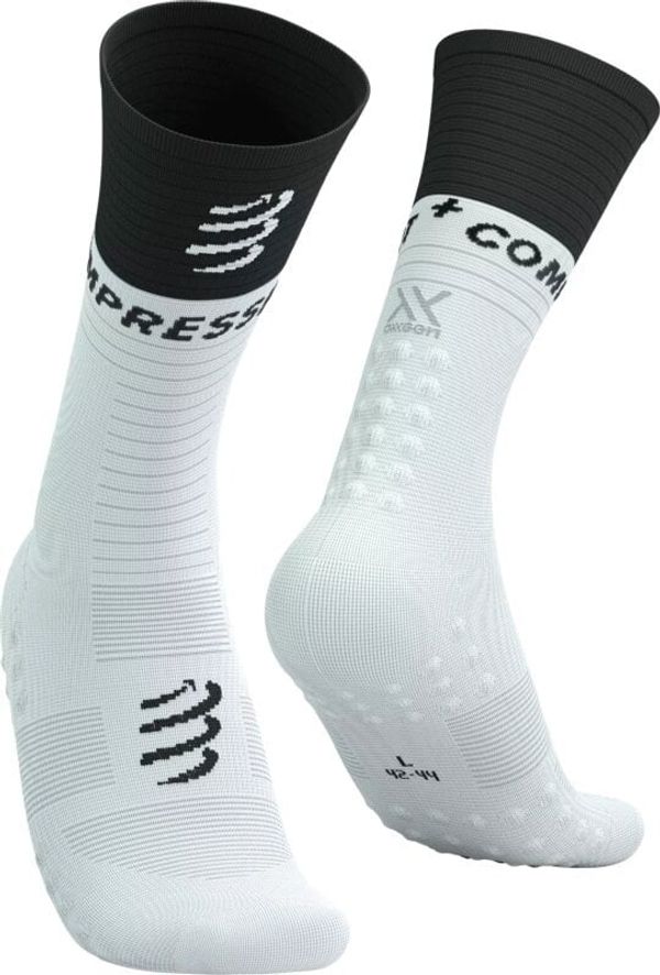 Compressport Compressport Mid Compression Socks V2.0 White/Black T2 Tekaške nogavice