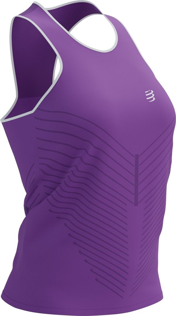 Compressport Compressport Performance Singlet W Royal Lilac/White L Tekaška majica brez rokavov