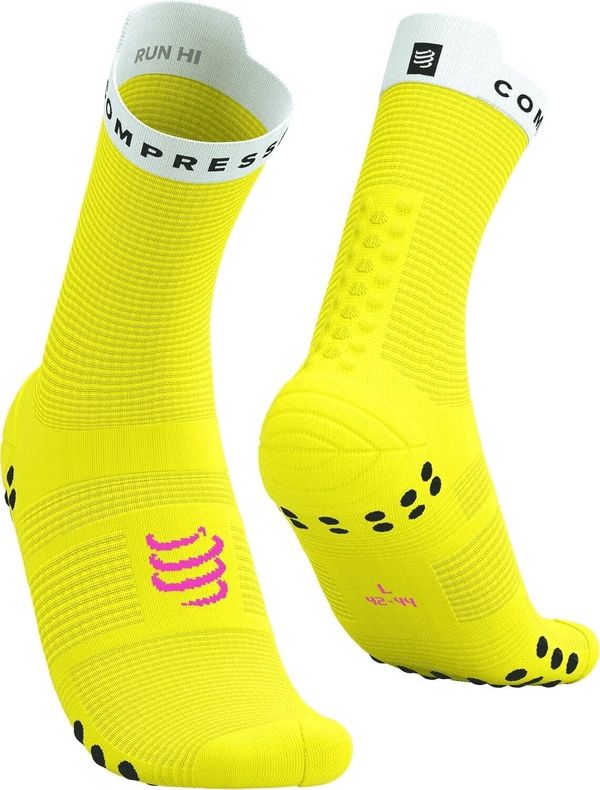 Compressport Compressport Pro Racing V4.0 Run High Safety Yellow/White/Black/Neon Pink T3 Tekaške nogavice