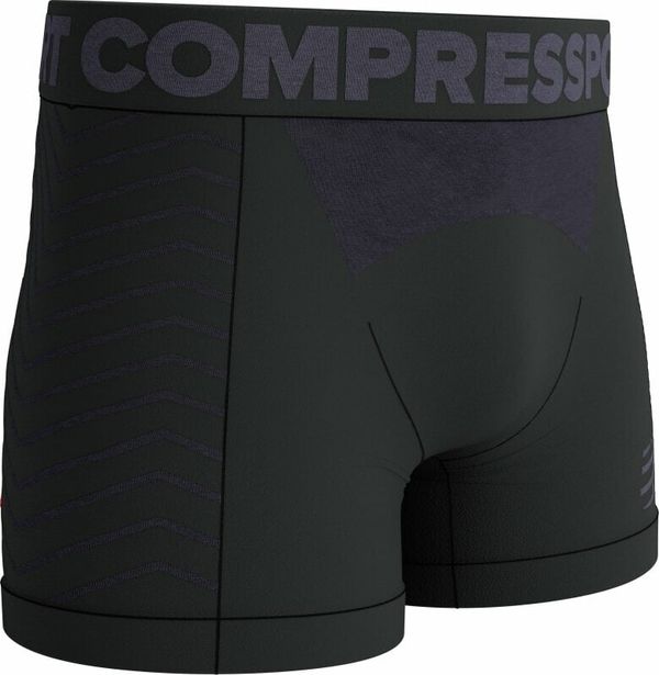 Compressport Compressport Seamless Boxer M Black/Grey XL Tekaško spodnje perilo