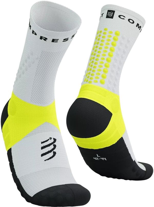 Compressport Compressport Ultra Trail Socks V2.0 White/Black/Safety Yellow T3 Tekaške nogavice