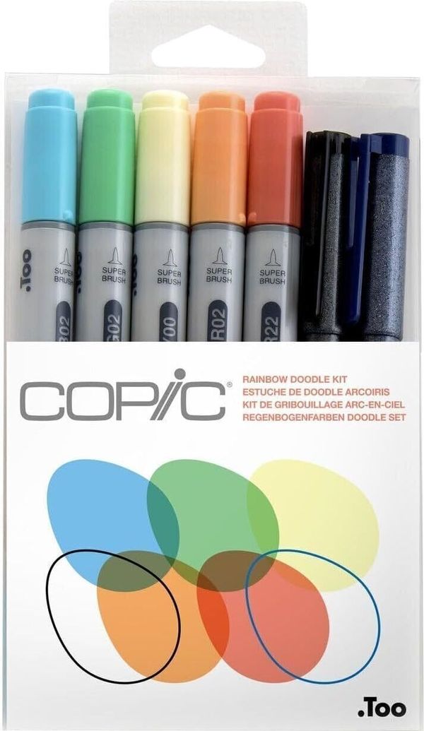 Copic Copic Ciao Kartuša za nalivno pero Rainbow Doodle Kit 7 kosov