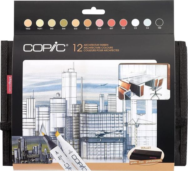 Copic Copic Classic Kartuša za nalivno pero Architecture Colours 12 kos.