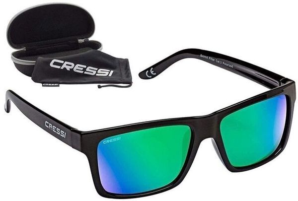 Cressi Cressi Bahia Black/Green/Mirrored Yachting očala