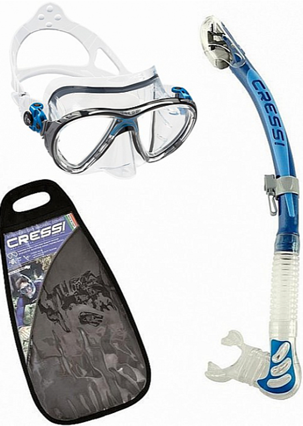 Cressi Cressi Big Eyes Evolution & Alpha Ultra Dry Clear/Blue