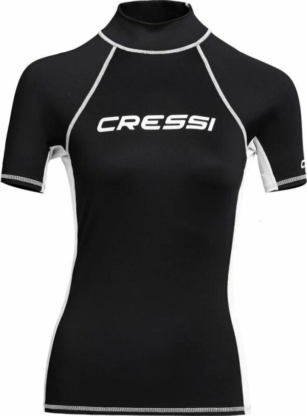 Cressi Cressi Rash Guard Lady Short Sleeve Majica Black/White M
