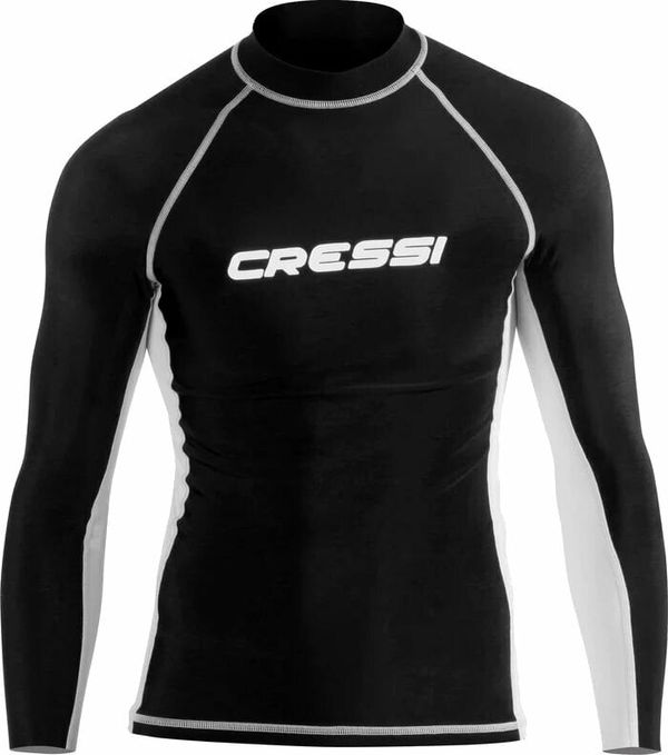 Cressi Cressi Rash Guard Man Long Sleeve Majica Black/White XL