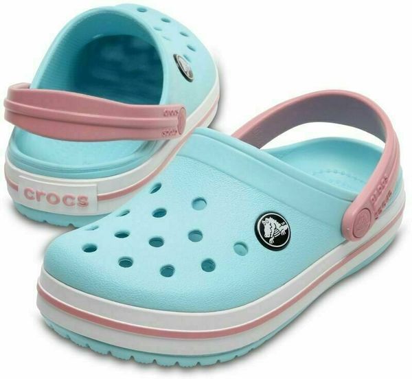 Crocs Crocs Kids' Crocband Clog Ice Blue/White 19-20