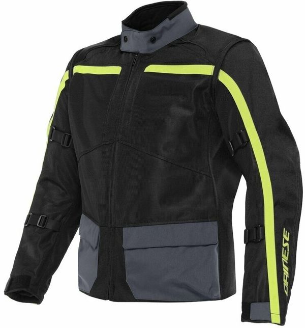 Dainese Dainese Outlaw Black/Ebony/Fluo Yellow 50 Tekstilna jakna