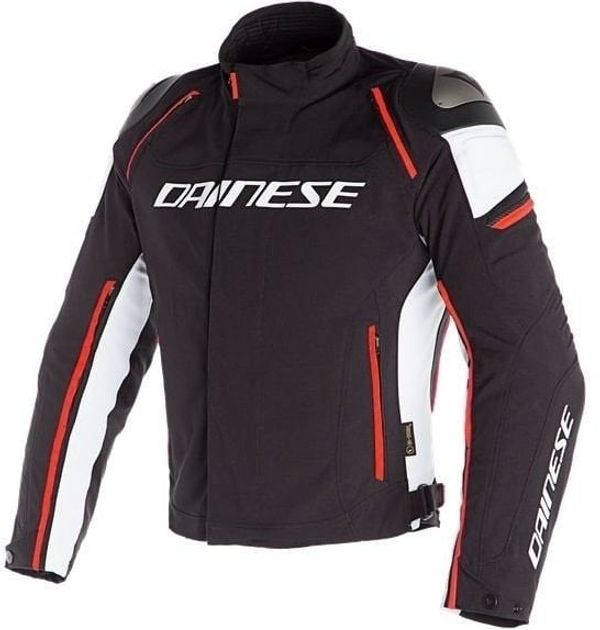 Dainese Dainese Racing 3 D-Dry Black/White/Fluo Red 48 Tekstilna jakna