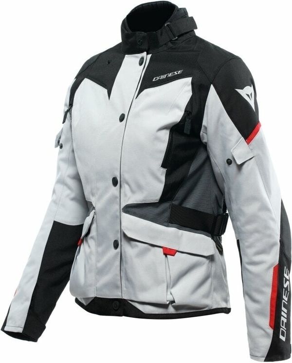 Dainese Dainese Tempest 3 D-Dry® Lady Glacier Gray/Black/Lava Red 42 Tekstilna jakna