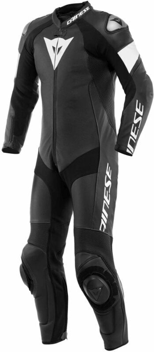 Dainese Dainese Tosa Leather 1Pc Suit Perf. Black/Black/White 52 Enodelen motoristični kombinezon
