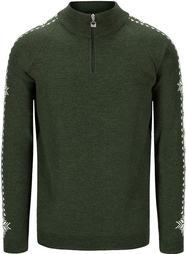 Dale of Norway Dale of Norway Geilo Mens Merino Wool Sweater Dark Green/Off White M Skakalec