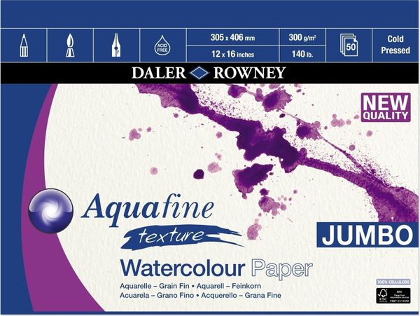 Daler Rowney Daler Rowney Aquafine Texture Watercolour Paper Skicirka Aquafine 30,5 x 40,6 cm 300 g