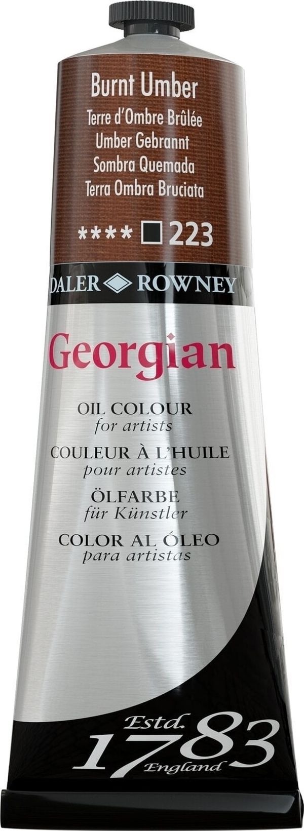 Daler Rowney Daler Rowney Georgian Oljna barva Burnt Umber 225 ml 1 kos