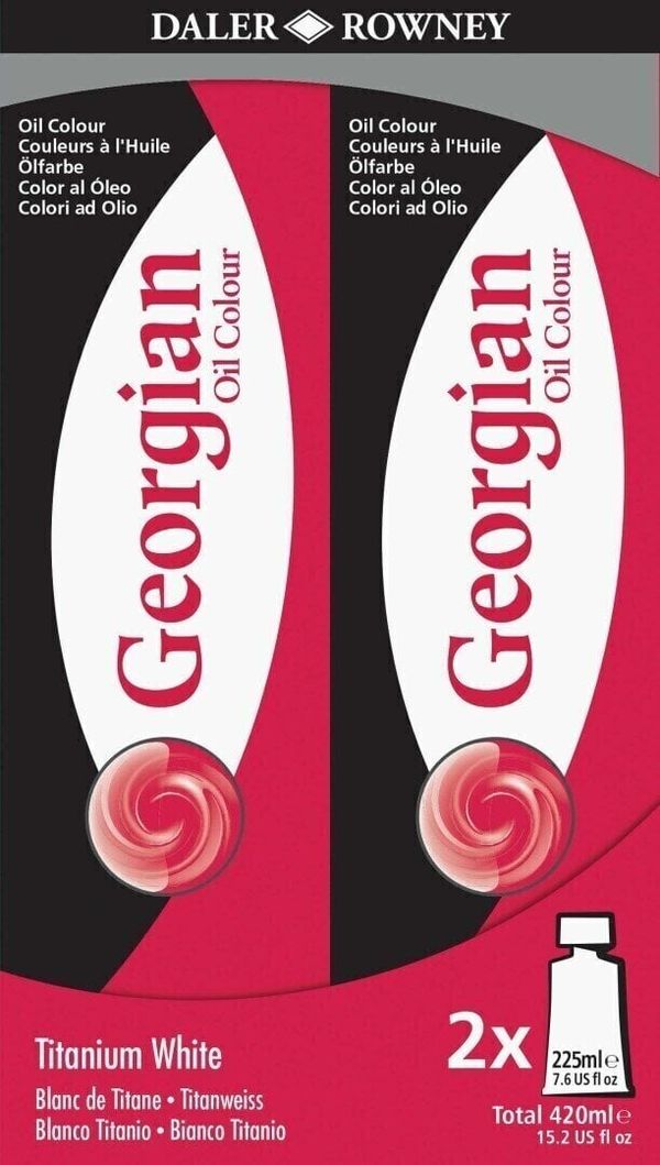 Daler Rowney Daler Rowney Georgian Set oljnih barv Titanium White 2 x 225 ml