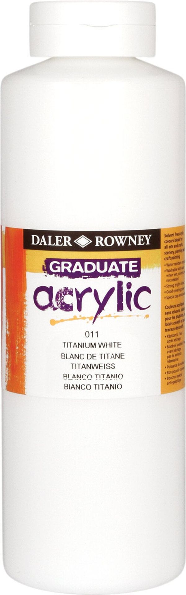 Daler Rowney Daler Rowney Graduate Akrilna barva Titanium White 1000 ml 1 kos