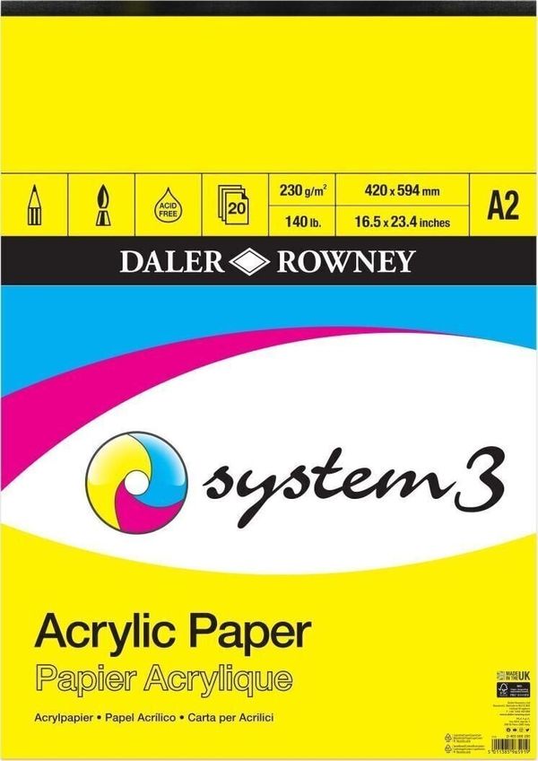 Daler Rowney Daler Rowney System3 Acrylic Skicirka System3 A2 230 g