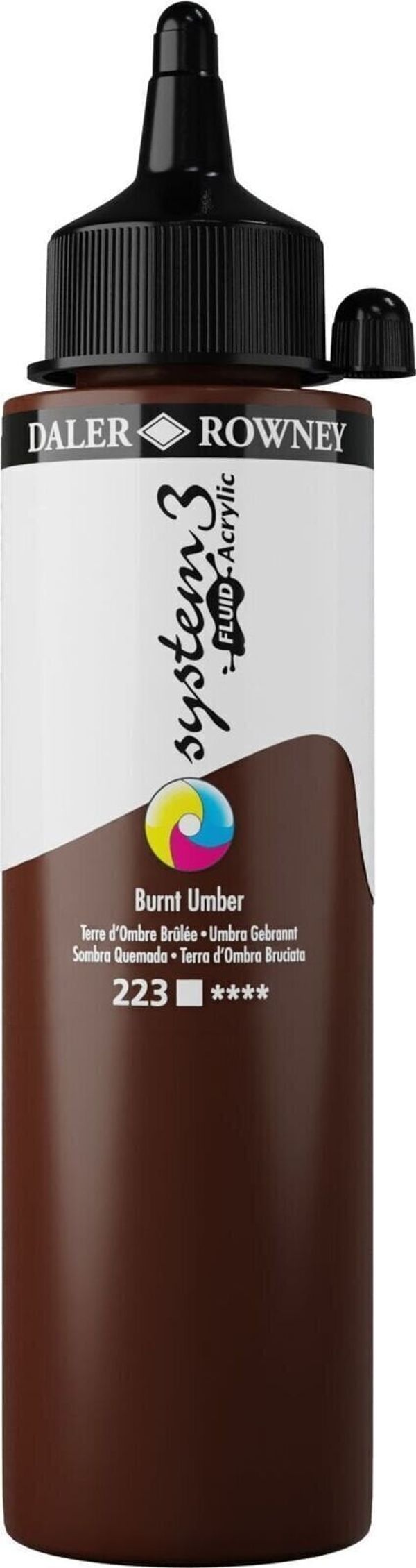 Daler Rowney Daler Rowney System3 Akrilna barva Burnt Umber 250 ml 1 kos