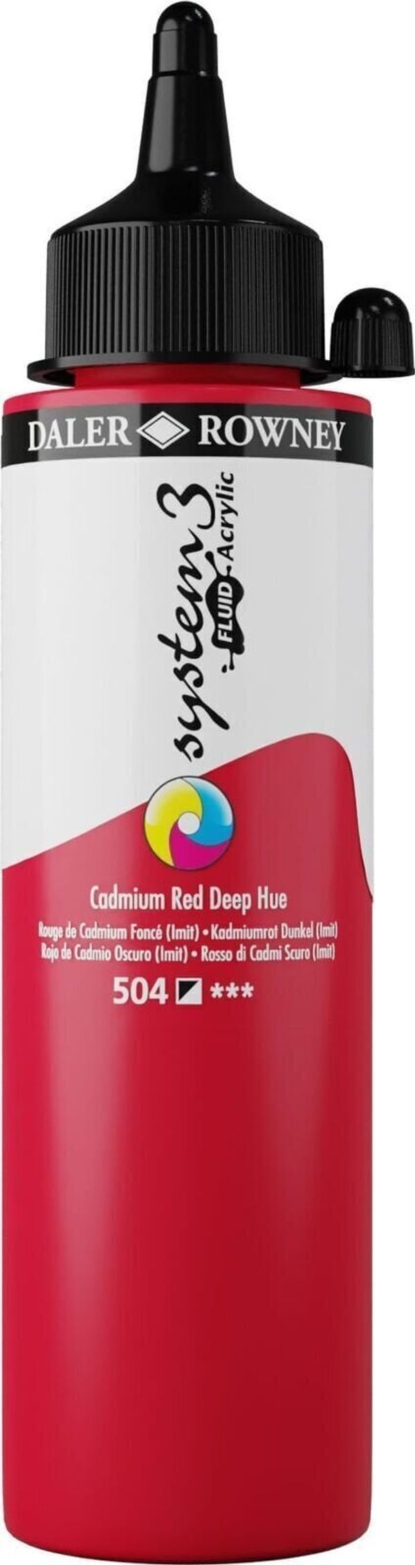 Daler Rowney Daler Rowney System3 Akrilna barva Cadmium Red Deep Hue 250 ml 1 kos