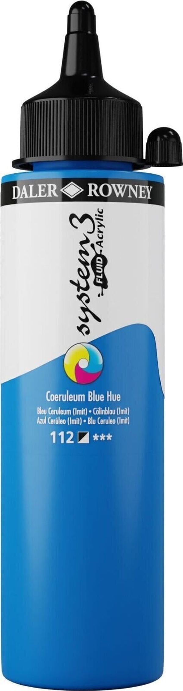 Daler Rowney Daler Rowney System3 Akrilna barva Coeruleum Blue Hue 250 ml 1 kos