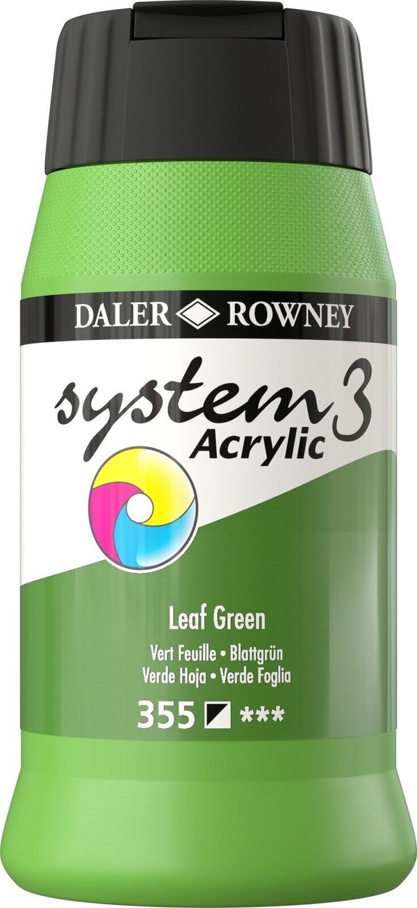 Daler Rowney Daler Rowney System3 Akrilna barva Leaf Green 500 ml 1 kos