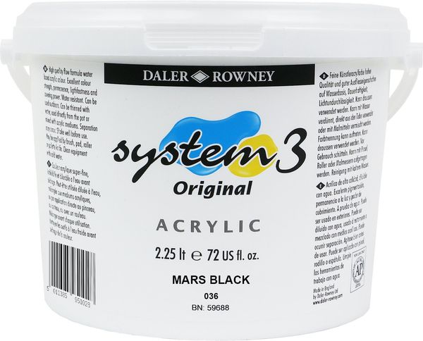 Daler Rowney Daler Rowney System3 Akrilna barva Mars Black 2,25 L 1 kos