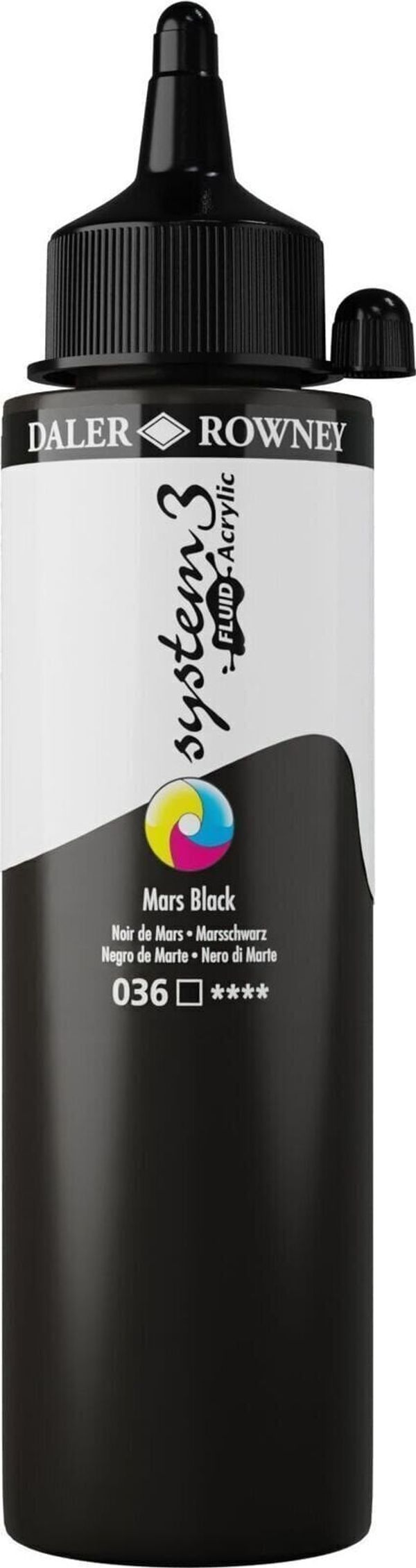 Daler Rowney Daler Rowney System3 Akrilna barva Mars Black 250 ml 1 kos